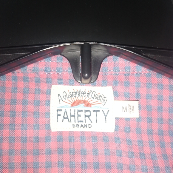 Faherty Brand Plaid Check Long Sleeve Casual Button Up Shirt Size Medium. - Picture 2 of 4